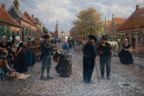 Zeeuwse Marktdag Oil Painting by Henri Houben