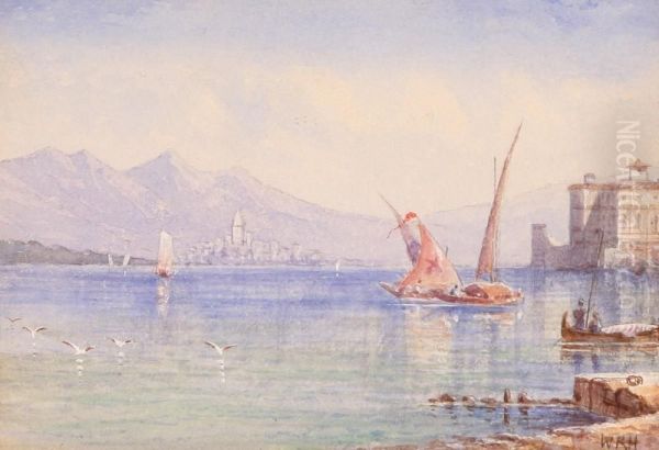 Sailboats, India Oil Painting by William Robert Houghton