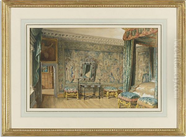 The Venetian Ambassador's Room At Knole, Kent Oil Painting by John Adam P. Houston