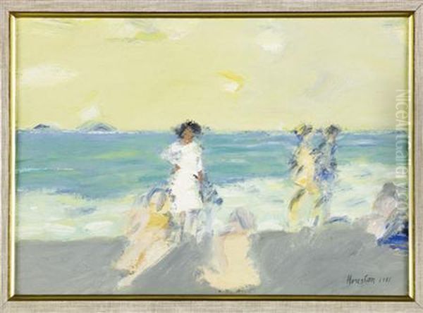 Beach Party Oil Painting by John Rennie MacKenzie Houston