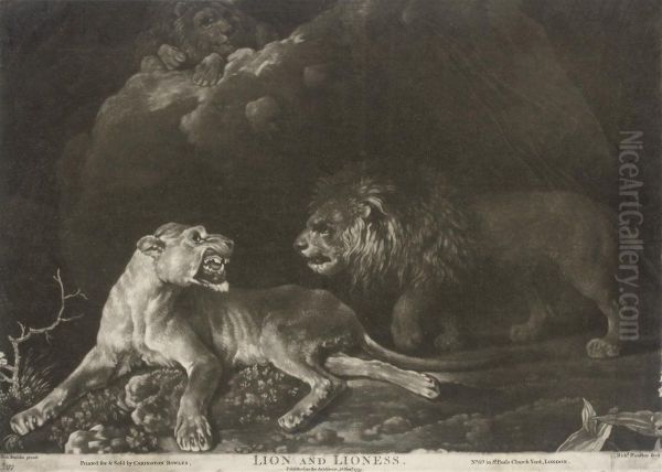 The Lion And The Lioness Oil Painting by Richard Houston