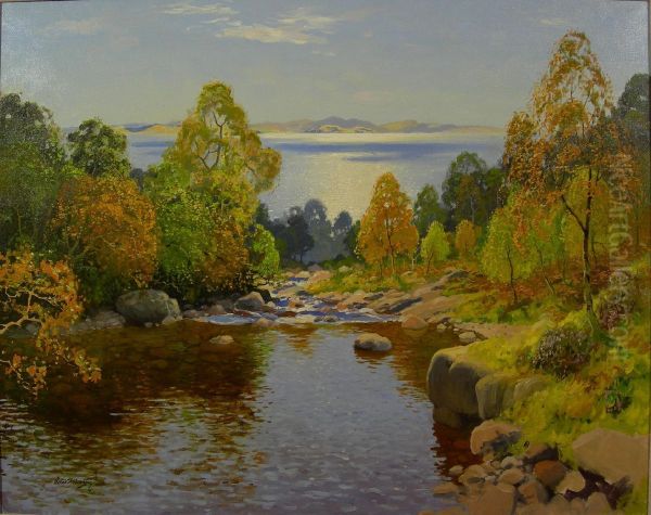 September Evening, Glen Sannox Oil Painting by Robert Houston