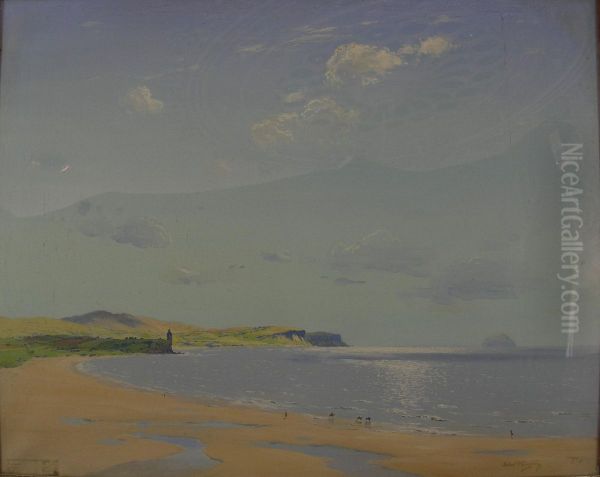 Ailsa Craig And The Ayrshire Coast Oil Painting by Robert Houston