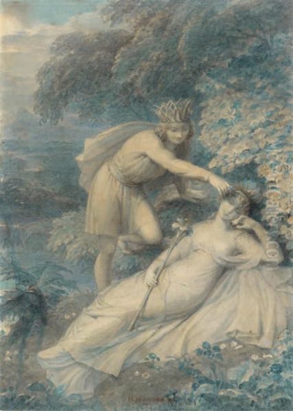 A Midsummer Night's Dream: Oberon And Titania Oil Painting by Howard, H.