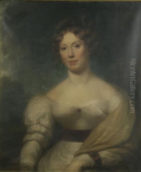 Portrait Of Charlotte Mary Oil Painting by Howard, H.