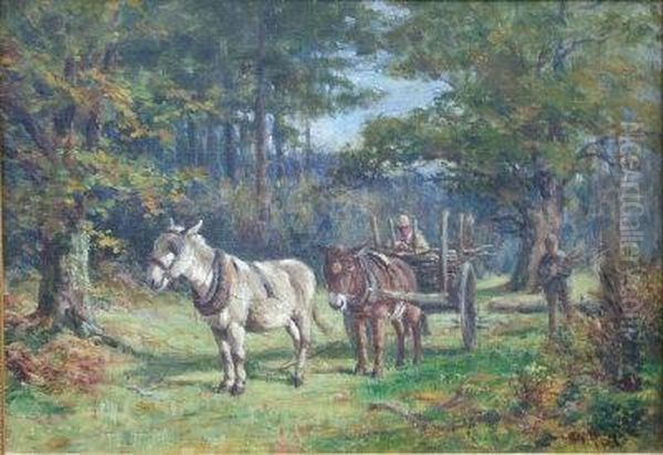 The Woodman's Cart. Oil Painting by Squire Howard