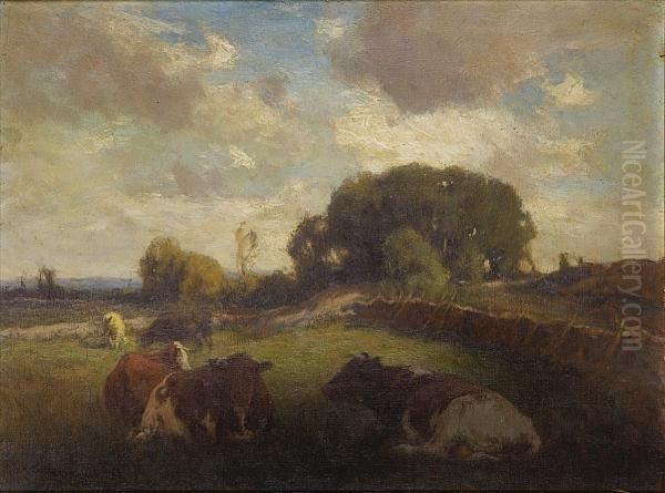 Meadows Of Lyme Oil Painting by William Henry Howe