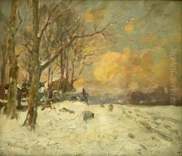 Winter & Summer Landscapes Oil Painting by John William Howey