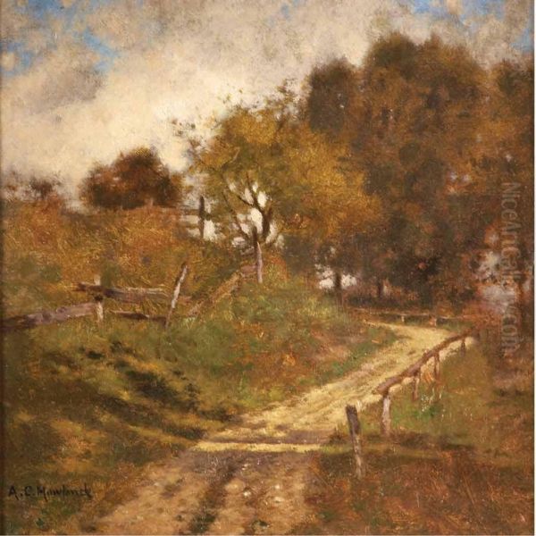 A Country Lane In Vermont Oil Painting by Alfred Cornelius Howland