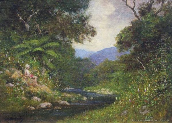 Wanganui River Oil Painting by Charles Henry Howorth