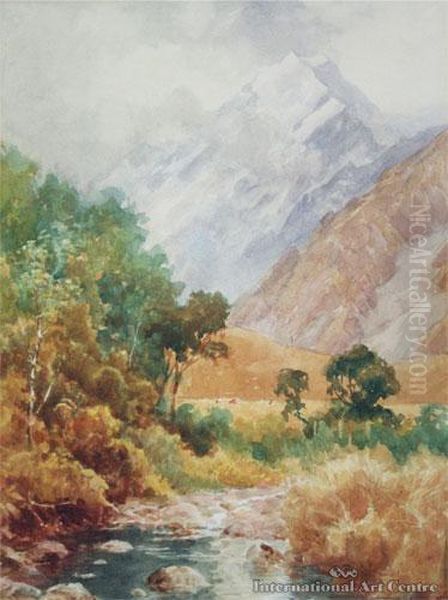 Mt Cook Oil Painting by Charles Henry Howorth