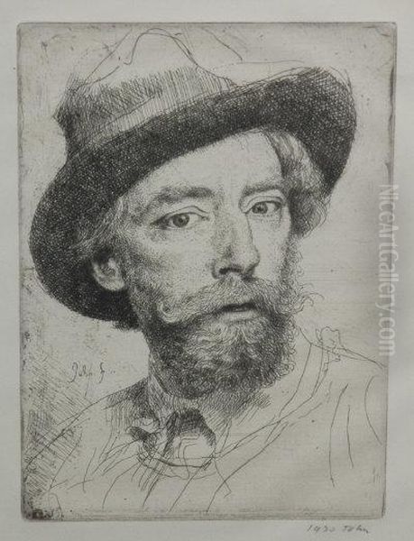 Self Portrait. Oil Painting by John Augustus Hows