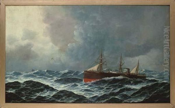 On Rough Seas Oil Painting by Edward Hoyer