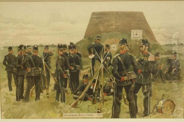 Infanterie-schutterij Oil Painting by Jan Hoynck Van Papendrecht