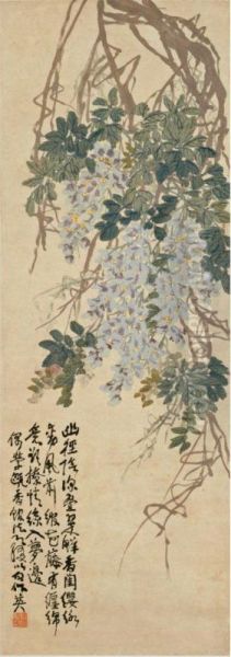 Wisteria Oil Painting by Pu Hua