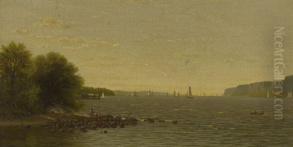 Along The Hudson River Oil Painting by Richard William Hubbard