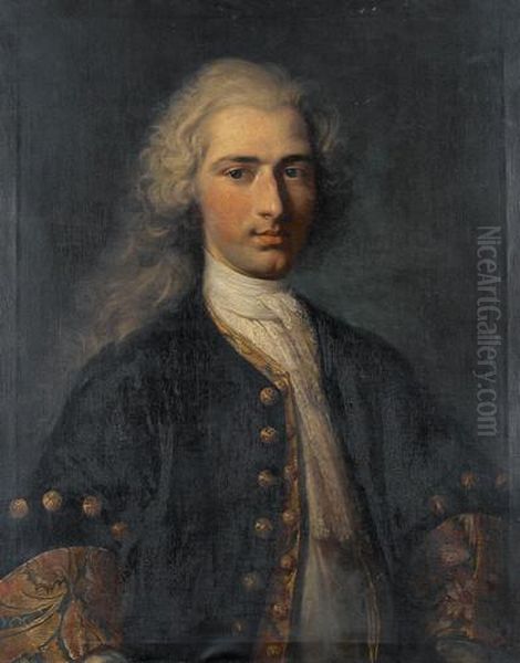 Portrat Des Niklaus Tscharner Oil Painting by Johann Rudolf Huber