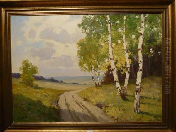 Chemin Oil Painting by Paul Huber