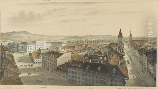 Panorama Von Bern Oil Painting by Rudolf Huber