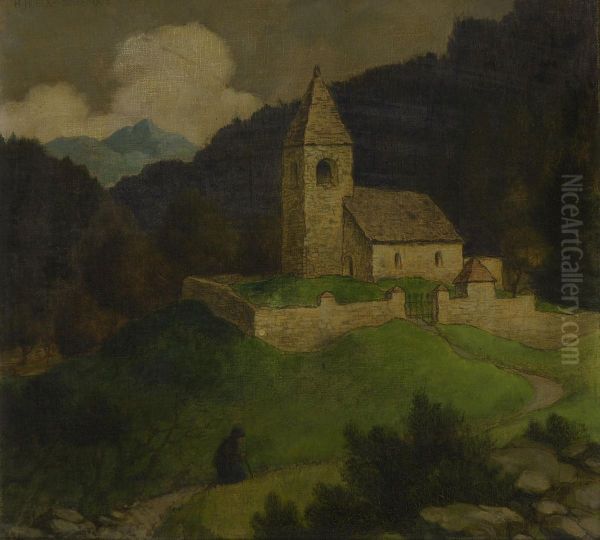 Auf Dem Weg Zur Kirche by Hans Huber-Sulzemoos