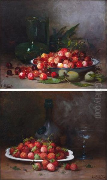 Nature Morte Aux Cerises Oil Painting by Leon Hubert