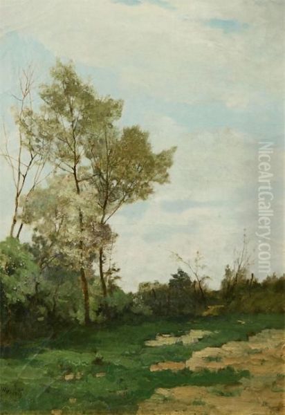 Landscape Oil Painting by Edouard Jules Joseph Huberti