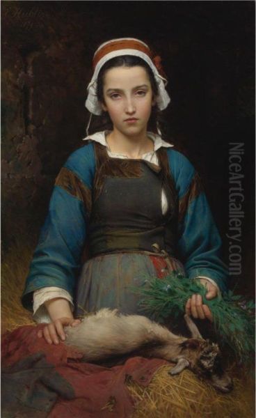 A Friend In Need Oil Painting by Emile Auguste Hublin