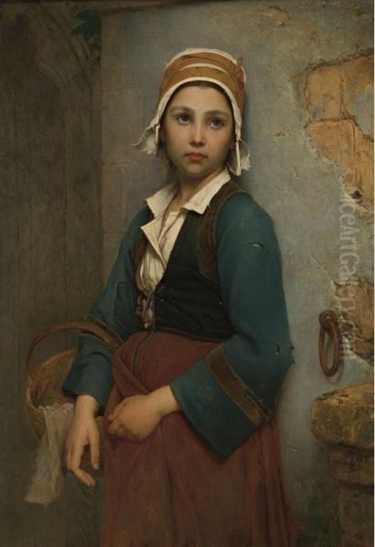 The Lonely Maid Oil Painting by Emile Auguste Hublin