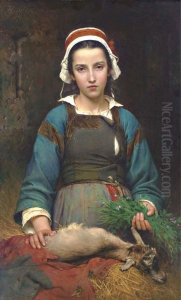 A Friend In Need Oil Painting by Emile Auguste Hublin