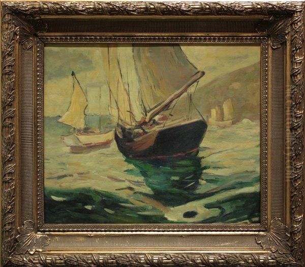 Schooner Oil Painting by Eric Hudson