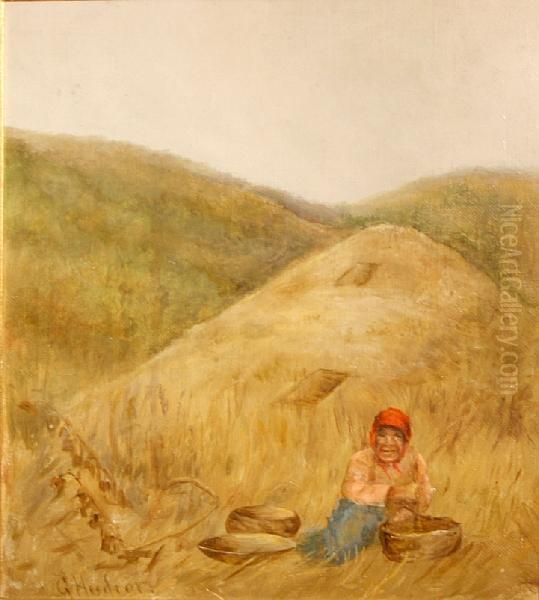 Woman With Baskets Oil Painting by Grace Carpenter Hudson