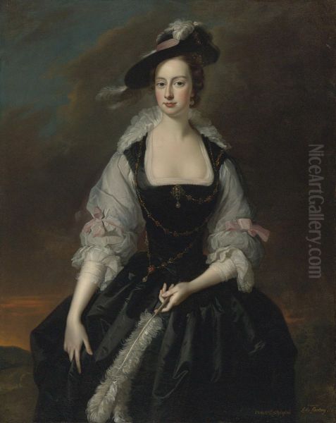 Portrait Of Lady Frances Courtenay Oil Painting by Thomas Hudson