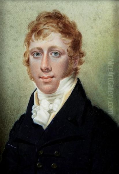 Portrait Of A Gentleman Oil Painting by William Hudson