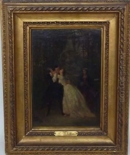 Le Baiser Oil Painting by Charles Desire Hue