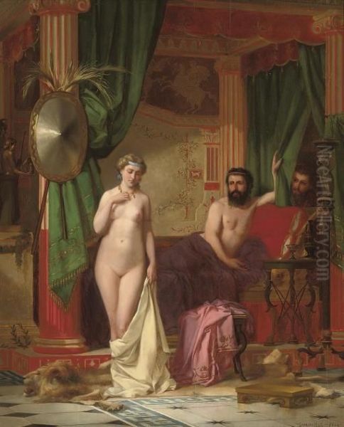 The Myth Of King Candaules Oil Painting by Charles Desire Hue