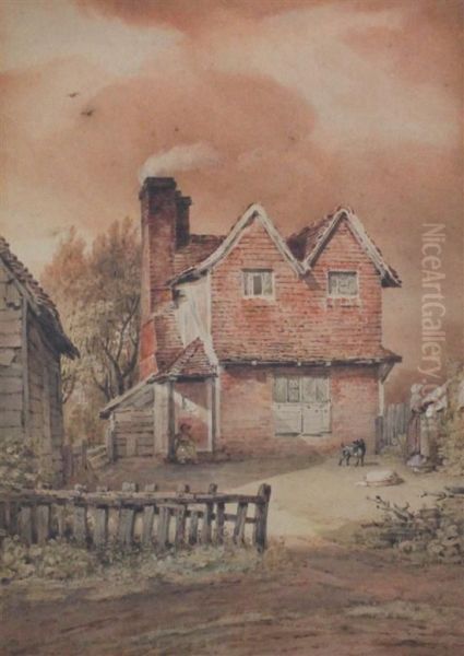 Rustic Houses Oil Painting by Franois Huet