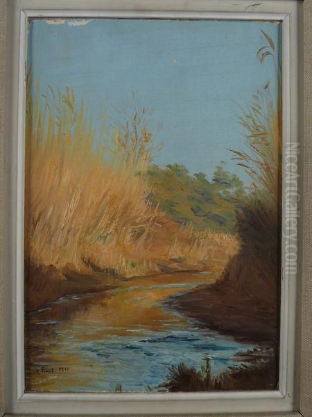 Cours D'eau A St Raphael Oil Painting by Georges Huet