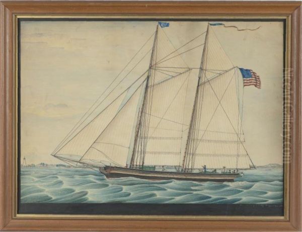 The Schooner Cornelia Oil Painting by Jurgan Frederick Huge