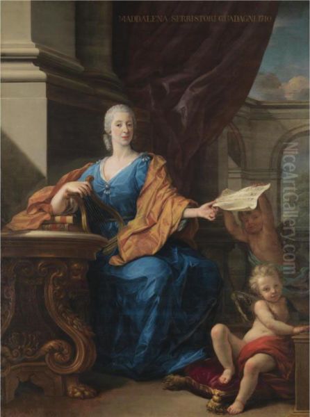 Ritratto Di Maddalena Guadagni Serristori Oil Painting by Ignazio Enrico Hugford