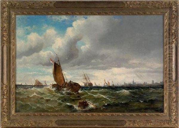 Seascape Oil Painting by James Miller Huggins