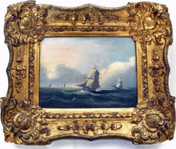 Shipping In Open Seas Oil Painting by James Miller Huggins