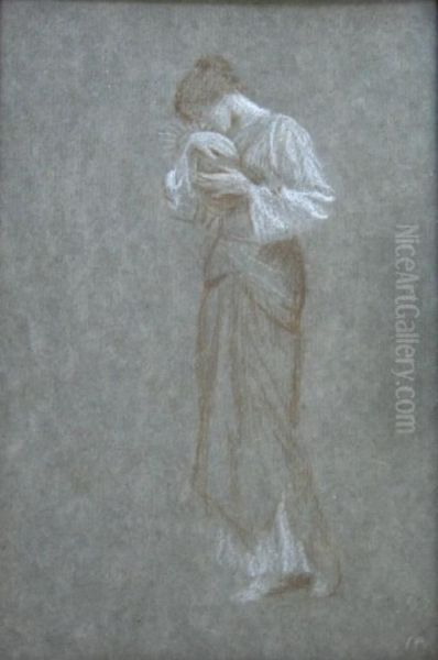 Study For The Life Of The Virgin Oil Painting by Arthur Hughes