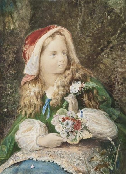 Little Red Riding Hood Oil Painting by Arthur Hughes