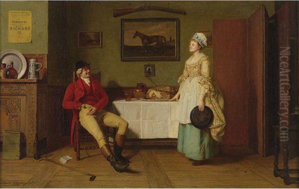 Roast Beef Of Old England Oil Painting by Edwin Hughes