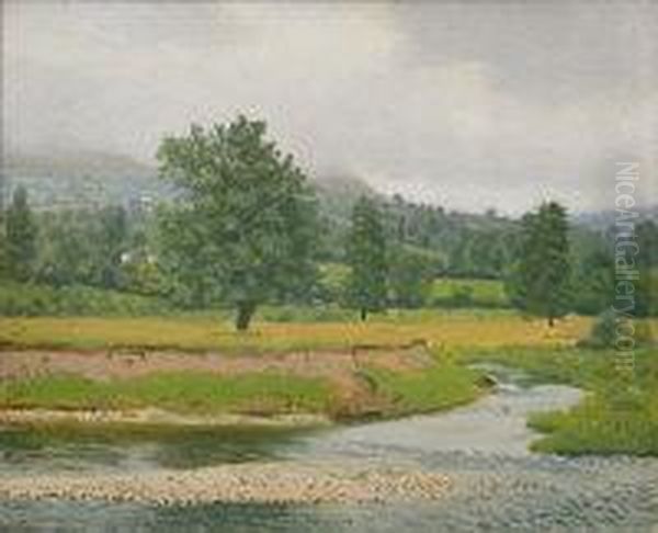 Valley Landscape by Robert Morson Hughes