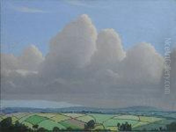 St. Buryan Landscape Oil Painting by Robert Morson Hughes