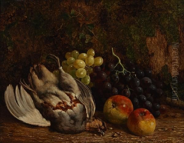 A Still Life With Fruit And Game Oil Painting by William Hughes