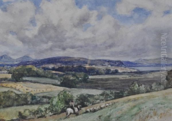 Landscape Abersock, 
North Wales Oil Painting by Herbert Hughes Stanton