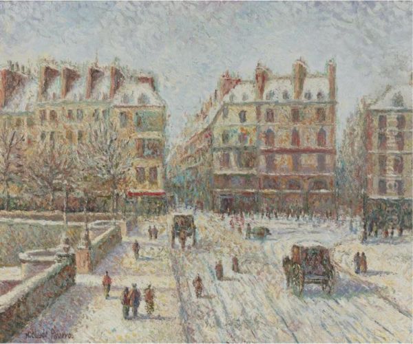 Paris Le Pont Neuf Oil Painting by Claude Honore Hugrel