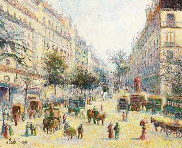 Paris En 1900 Oil Painting by Claude Honore Hugrel